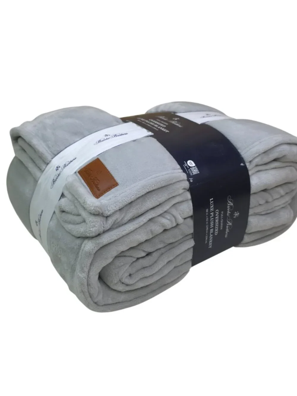 Brooks Brothers Oversized Luxe Plush Blanket Full/Queen 98